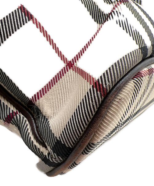 BURBERRY（バーバリー）BURBERRY (バーバリー) ハンドバッグ ベージュ×ブラウンの古着・服飾アイテム