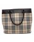 BURBERRY (バーバリー) ハンドバッグ ベージュ×ブラウン：15000円