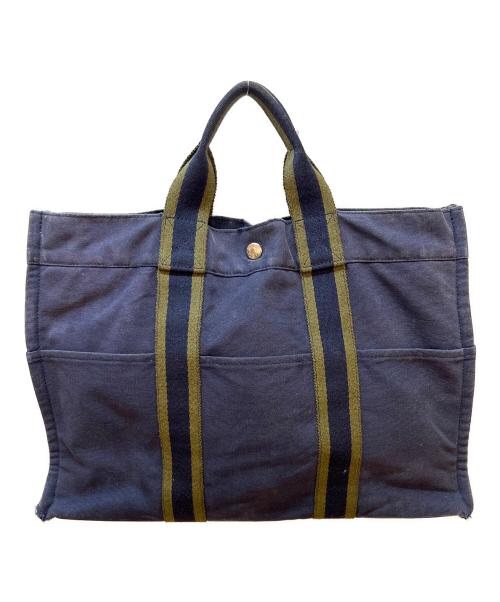 HERMES（エルメス）HERMES (エルメス) ハンドバッグ ネイビーの古着・服飾アイテム