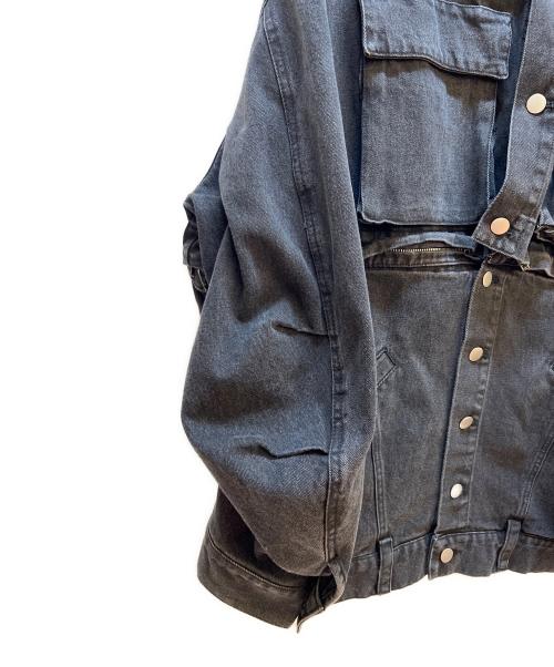 Knuth Marf（クヌースマーフ）Knuth Marf (クヌースマーフ) many way denim jacket ブラック サイズ:FREEの古着・服飾アイテム