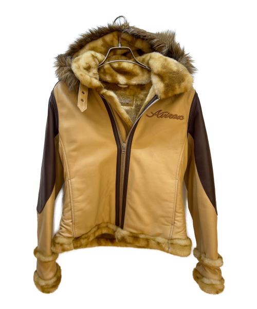 AVIREX（アヴィレックス）AVIREX (アヴィレックス) レザージャケット ベージュ サイズ:Sの古着・服飾アイテム