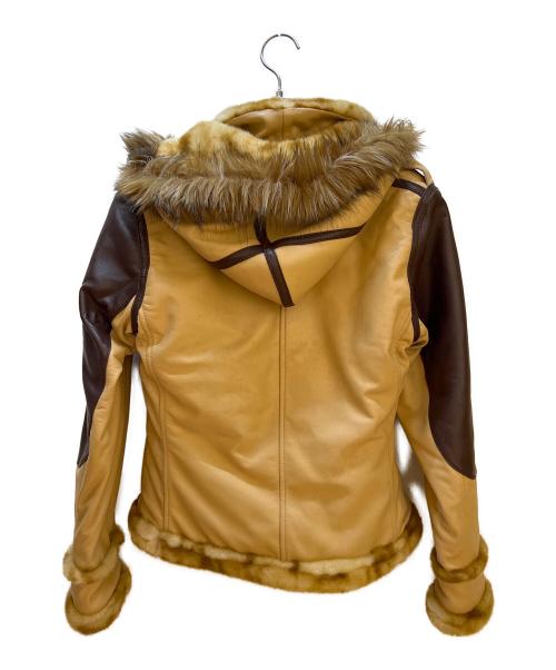 AVIREX（アヴィレックス）AVIREX (アヴィレックス) レザージャケット ベージュ サイズ:Sの古着・服飾アイテム