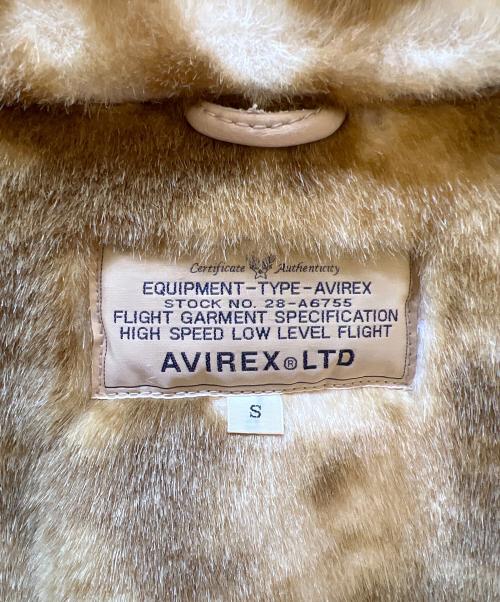 AVIREX（アヴィレックス）AVIREX (アヴィレックス) レザージャケット ベージュ サイズ:Sの古着・服飾アイテム