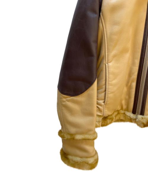 AVIREX（アヴィレックス）AVIREX (アヴィレックス) レザージャケット ベージュ サイズ:Sの古着・服飾アイテム