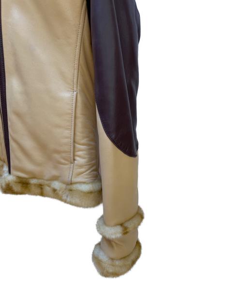 AVIREX（アヴィレックス）AVIREX (アヴィレックス) レザージャケット ベージュ サイズ:Sの古着・服飾アイテム