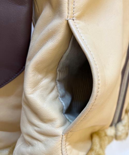 AVIREX（アヴィレックス）AVIREX (アヴィレックス) レザージャケット ベージュ サイズ:Sの古着・服飾アイテム