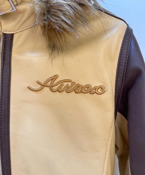 AVIREX（アヴィレックス）AVIREX (アヴィレックス) レザージャケット ベージュ サイズ:Sの古着・服飾アイテム