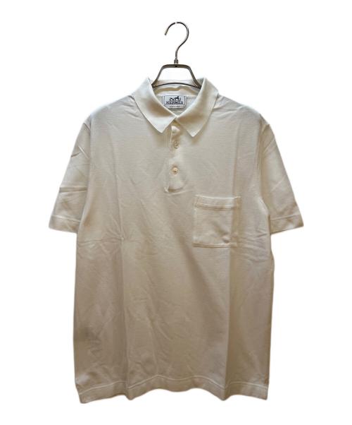 HERMES（エルメス）HERMES (エルメス) ポロシャツ ホワイト サイズ:Mの古着・服飾アイテム