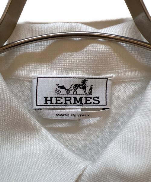 HERMES（エルメス）HERMES (エルメス) ポロシャツ ホワイト サイズ:Mの古着・服飾アイテム