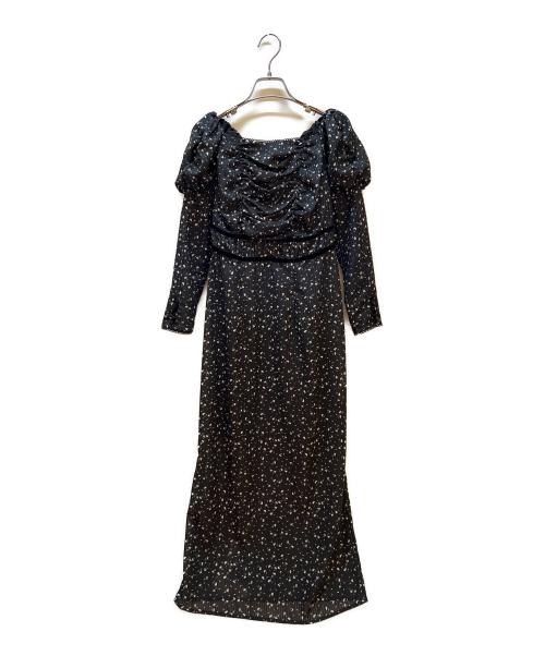 HER LIP TO（ハーリップトゥ）HER LIP TO (ハーリップトゥ) 長袖ワンピース ブラック×ホワイト サイズ:Sの古着・服飾アイテム