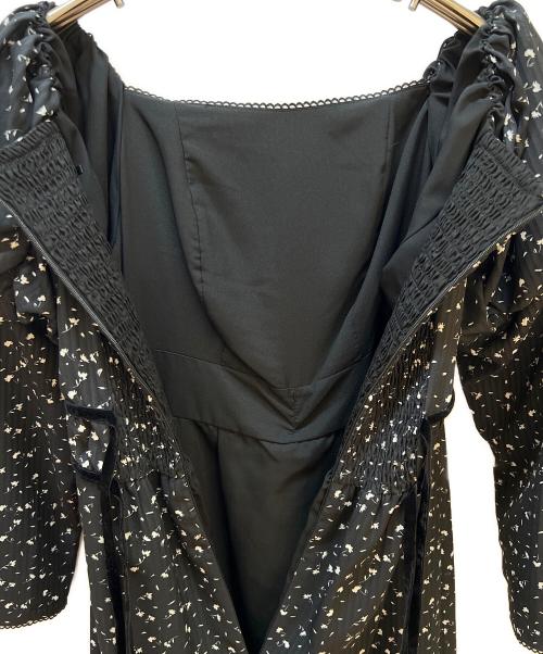HER LIP TO（ハーリップトゥ）HER LIP TO (ハーリップトゥ) 長袖ワンピース ブラック×ホワイト サイズ:Sの古着・服飾アイテム