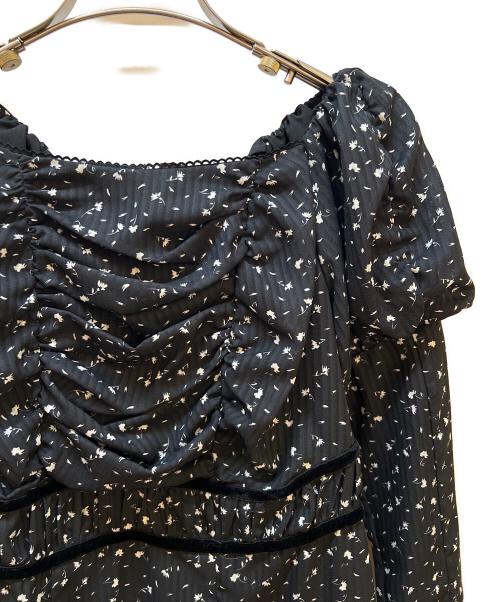 HER LIP TO（ハーリップトゥ）HER LIP TO (ハーリップトゥ) 長袖ワンピース ブラック×ホワイト サイズ:Sの古着・服飾アイテム