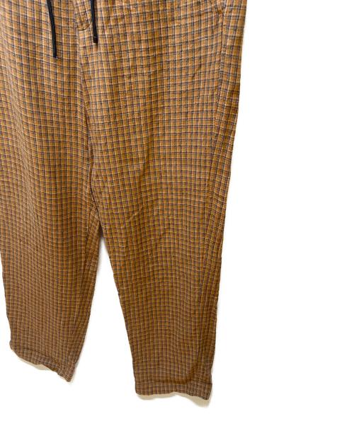 DRIES VAN NOTEN（ドリスヴァンノッテン）DRIES VAN NOTEN (ドリスヴァンノッテン) チェックリネンパンツ ブラウン サイズ:48の古着・服飾アイテム