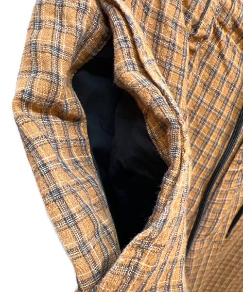 DRIES VAN NOTEN（ドリスヴァンノッテン）DRIES VAN NOTEN (ドリスヴァンノッテン) チェックリネンパンツ ブラウン サイズ:48の古着・服飾アイテム