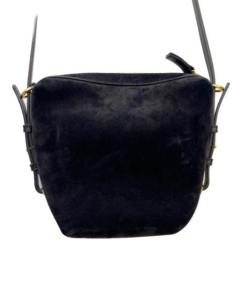 LA MAROQUINERIE SEZANE（ラ マロキヌリ セザンヌ）LA MAROQUINERIE SEZANE (ラ マロキヌリ セザンヌ) スウェードショルダーバッグ ブラックの古着・服飾アイテム