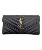 Saint Laurent Parisサンローランパリ）の古着「長財布/YSLライン」｜ブラック