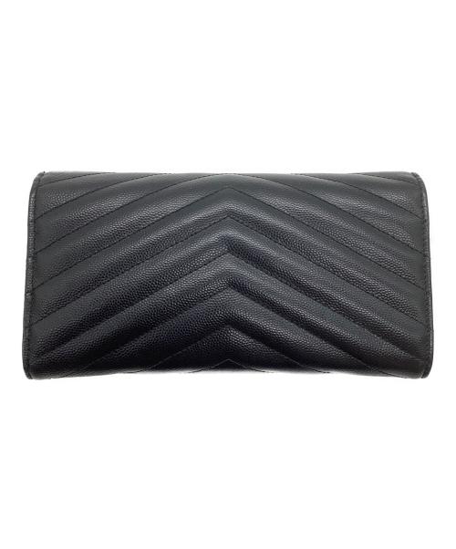Saint Laurent Paris（サンローランパリ）Saint Laurent Paris (サンローランパリ) 長財布/YSLライン ブラックの古着・服飾アイテム