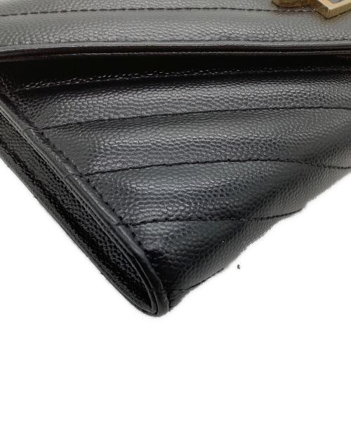 Saint Laurent Paris（サンローランパリ）Saint Laurent Paris (サンローランパリ) 長財布/YSLライン ブラックの古着・服飾アイテム