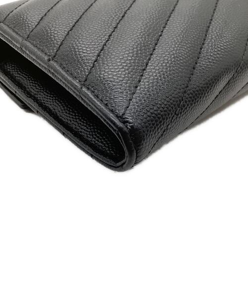 Saint Laurent Paris（サンローランパリ）Saint Laurent Paris (サンローランパリ) 長財布/YSLライン ブラックの古着・服飾アイテム