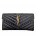 Saint Laurent Paris（サンローランパリ）の古着「長財布/YSLライン」｜ブラック