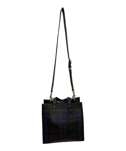 COACH（コーチ）COACH (コーチ) 2WAYバッグ ブラック×グリーン×ブルーの古着・服飾アイテム