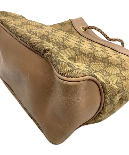 GUCCI（グッチ）GUCCI (グッチ) 巾着ショルダーバッグ/GG ブラウンの古着・服飾アイテム