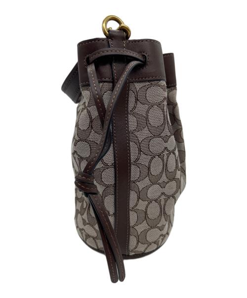 COACH（コーチ）COACH (コーチ) 巾着ショルダーバッグ ブラウンの古着・服飾アイテム