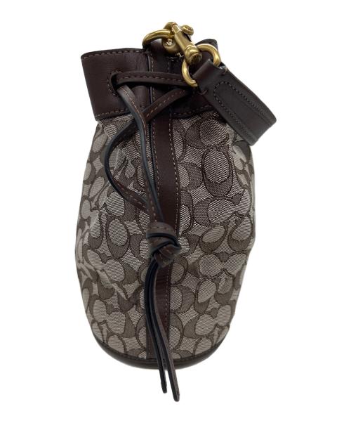 COACH（コーチ）COACH (コーチ) 巾着ショルダーバッグ ブラウンの古着・服飾アイテム