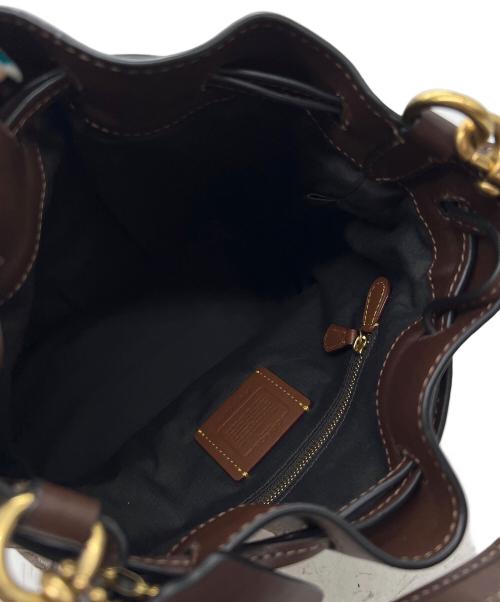 COACH（コーチ）COACH (コーチ) 巾着ショルダーバッグ ブラウンの古着・服飾アイテム