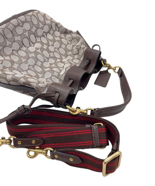 COACH（コーチ）COACH (コーチ) 巾着ショルダーバッグ ブラウンの古着・服飾アイテム