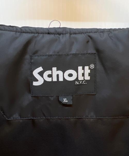 Schott（ショット）Schott (ショット) ナイロンジャケット ブラック サイズ:XLの古着・服飾アイテム
