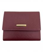 BURBERRYバーバリー）の古着「3つ折り財布」｜ワインレッド
