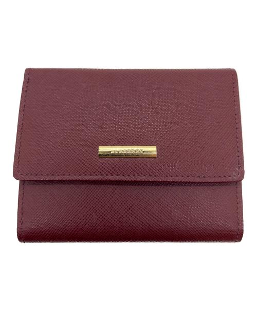 BURBERRY（バーバリー）BURBERRY (バーバリー) 3つ折り財布 ワインレッドの古着・服飾アイテム