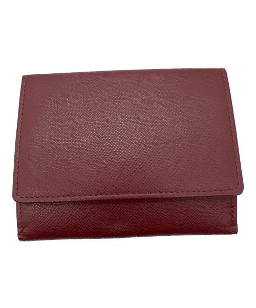 BURBERRY（バーバリー）BURBERRY (バーバリー) 3つ折り財布 ワインレッドの古着・服飾アイテム