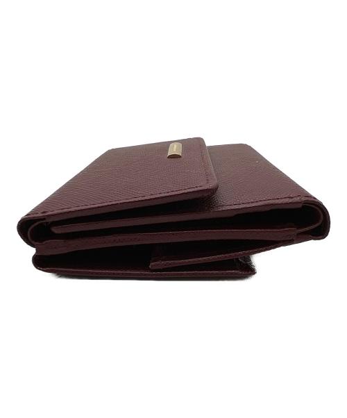 BURBERRY（バーバリー）BURBERRY (バーバリー) 3つ折り財布 ワインレッドの古着・服飾アイテム