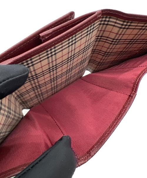 BURBERRY（バーバリー）BURBERRY (バーバリー) 3つ折り財布 ワインレッドの古着・服飾アイテム