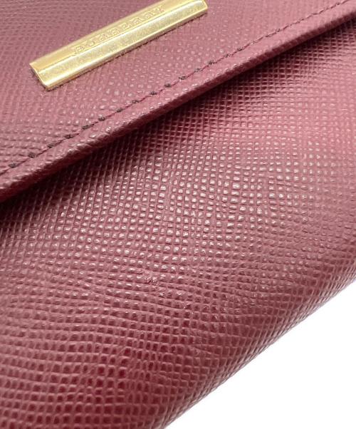 BURBERRY（バーバリー）BURBERRY (バーバリー) 3つ折り財布 ワインレッドの古着・服飾アイテム