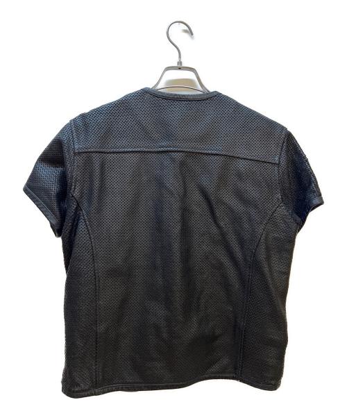 HARLEY-DAVIDSON（ハーレーダビッドソン）HARLEY-DAVIDSON (ハーレーダビッドソン) メッシュレザー半袖ジャケット ブラック サイズ:Mの古着・服飾アイテム