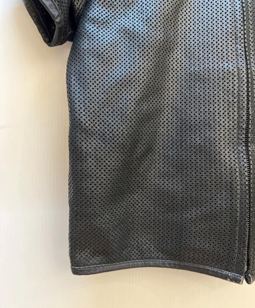 HARLEY-DAVIDSON（ハーレーダビッドソン）HARLEY-DAVIDSON (ハーレーダビッドソン) メッシュレザー半袖ジャケット ブラック サイズ:Mの古着・服飾アイテム