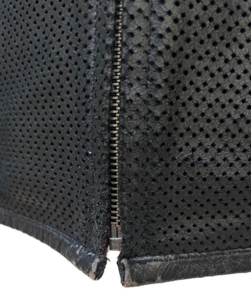 HARLEY-DAVIDSON（ハーレーダビッドソン）HARLEY-DAVIDSON (ハーレーダビッドソン) メッシュレザー半袖ジャケット ブラック サイズ:Mの古着・服飾アイテム