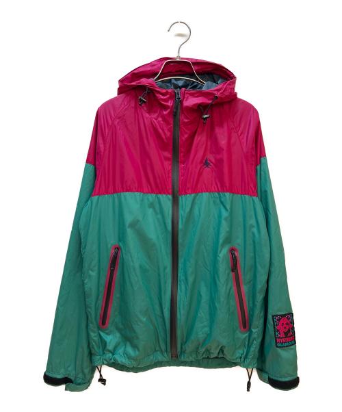 Hysteric Glamour（ヒステリックグラマー）Hysteric Glamour (ヒステリックグラマー) ナイロンジャケット グリーン×ショッキングピンク サイズ:Sの古着・服飾アイテム