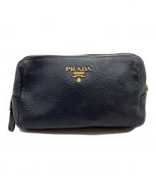 PRADA（プラダ）の古着「携帯ポーチ」｜ブラック
