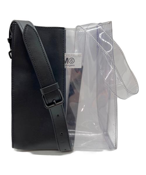 MM6 Maison Margiela（エムエムシックスメゾンマルジェラ）MM6 Maison Margiela (エムエムシックスメゾンマルジェラ) ショルダーバッグ ブラック×クリアの古着・服飾アイテム