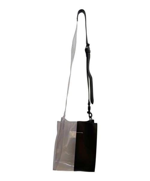 MM6 Maison Margiela（エムエムシックスメゾンマルジェラ）MM6 Maison Margiela (エムエムシックスメゾンマルジェラ) ショルダーバッグ ブラック×クリアの古着・服飾アイテム