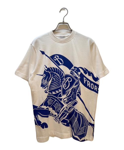 BURBERRY（バーバリー）BURBERRY (バーバリー) 半袖カットソー ホワイト×ブルー サイズ:XSの古着・服飾アイテム