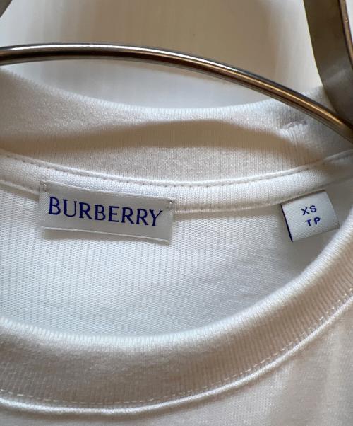 BURBERRY（バーバリー）BURBERRY (バーバリー) 半袖カットソー ホワイト×ブルー サイズ:XSの古着・服飾アイテム