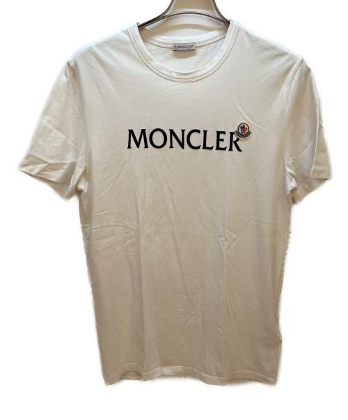 MONCLER（モンクレール）MONCLER (モンクレール) 半袖カットソー ホワイト サイズ:Mの古着・服飾アイテム