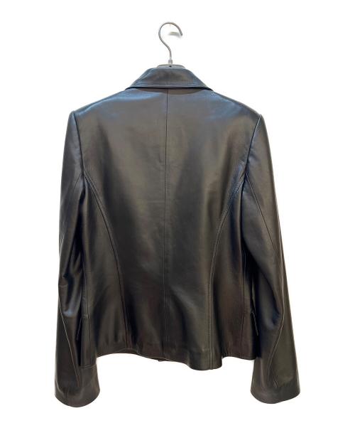 LOEWE（ロエベ）LOEWE (ロエベ) レザーテーラードジャケット ブラック サイズ:42の古着・服飾アイテム