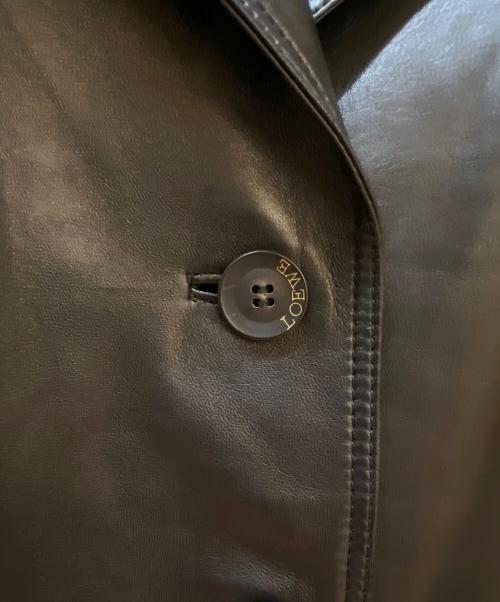 LOEWE（ロエベ）LOEWE (ロエベ) レザーテーラードジャケット ブラック サイズ:42の古着・服飾アイテム