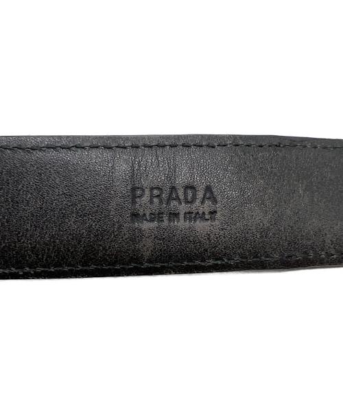 PRADA（プラダ）PRADA (プラダ) レザーベルト ブラックの古着・服飾アイテム